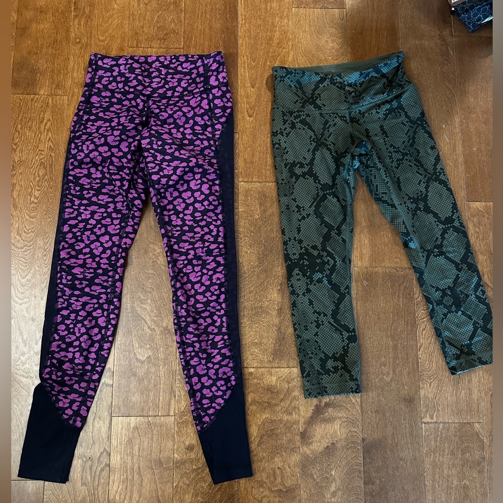 Lululemon work out capris and leggings set. Size 4